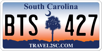 SC license plate BTS427