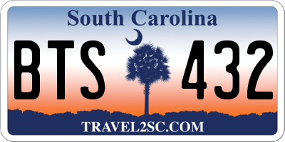SC license plate BTS432