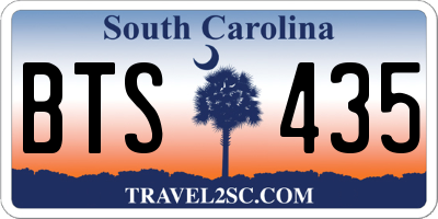 SC license plate BTS435