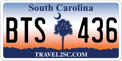 SC license plate BTS436