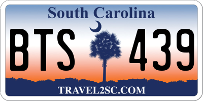 SC license plate BTS439