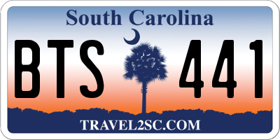 SC license plate BTS441