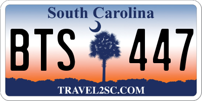 SC license plate BTS447
