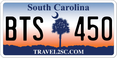 SC license plate BTS450