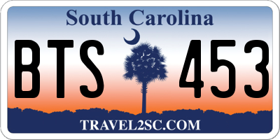SC license plate BTS453