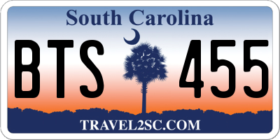 SC license plate BTS455