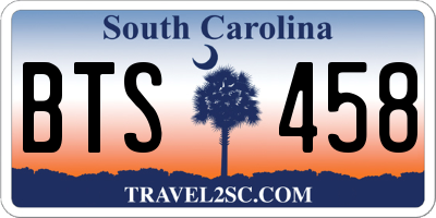 SC license plate BTS458