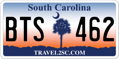 SC license plate BTS462