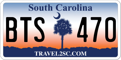 SC license plate BTS470