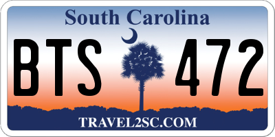 SC license plate BTS472