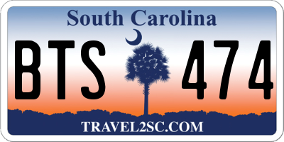 SC license plate BTS474