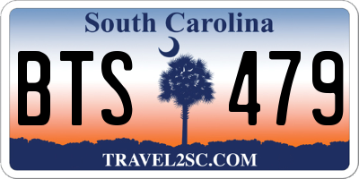 SC license plate BTS479