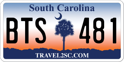 SC license plate BTS481