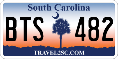 SC license plate BTS482