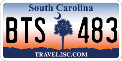 SC license plate BTS483