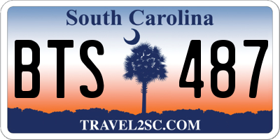 SC license plate BTS487