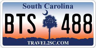 SC license plate BTS488