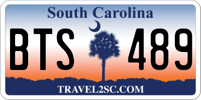 SC license plate BTS489
