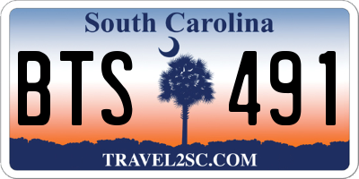 SC license plate BTS491