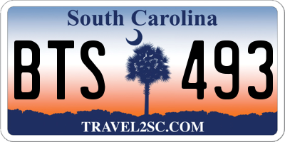 SC license plate BTS493