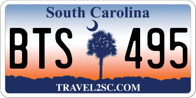 SC license plate BTS495