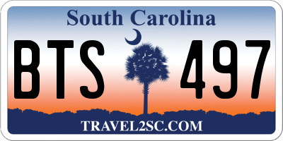 SC license plate BTS497
