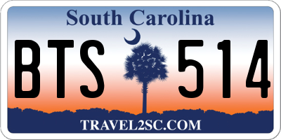 SC license plate BTS514