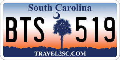 SC license plate BTS519