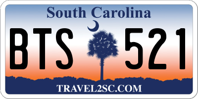 SC license plate BTS521