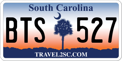 SC license plate BTS527