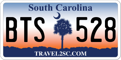 SC license plate BTS528