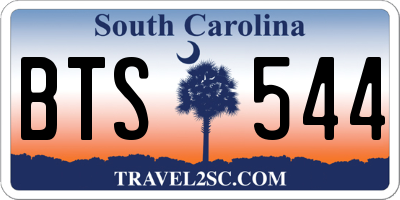 SC license plate BTS544