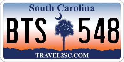 SC license plate BTS548