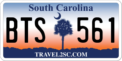 SC license plate BTS561