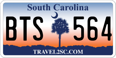 SC license plate BTS564