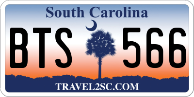 SC license plate BTS566