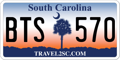 SC license plate BTS570