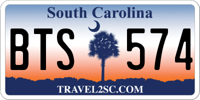 SC license plate BTS574