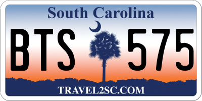 SC license plate BTS575