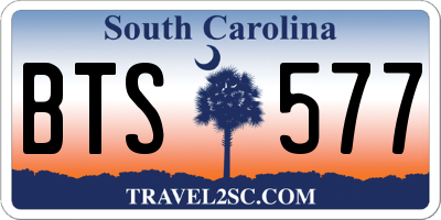 SC license plate BTS577