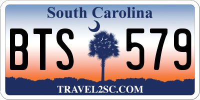 SC license plate BTS579