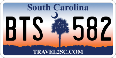 SC license plate BTS582
