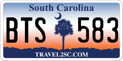 SC license plate BTS583