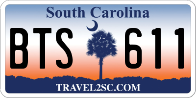 SC license plate BTS611
