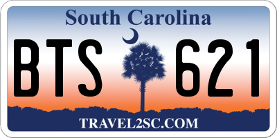 SC license plate BTS621
