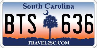 SC license plate BTS636