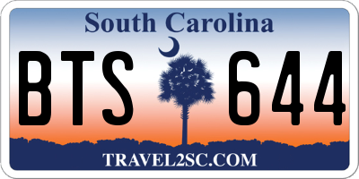 SC license plate BTS644
