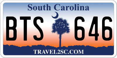 SC license plate BTS646