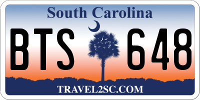 SC license plate BTS648