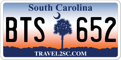 SC license plate BTS652